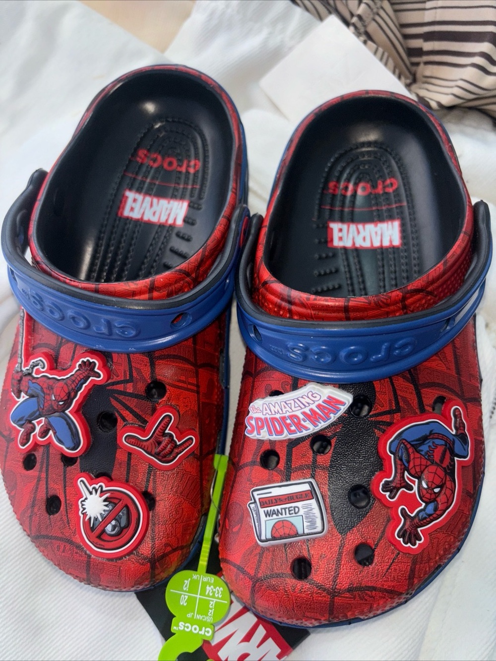 Marvel Red Spider-Man Kids Clogs with Blue Strap